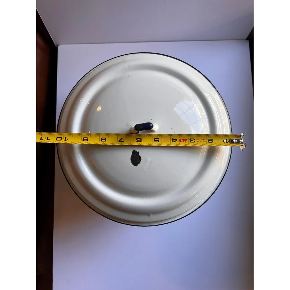 Vintage Federal Enamelware Pot | Retro Kitchen Storage Canister | Diaper Pail